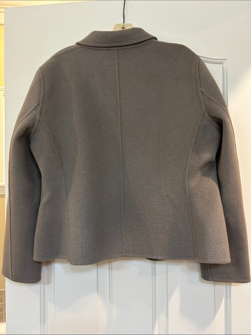 Zara Taupe Cropped Wool-Blend Blazer - Picture 3 of 3